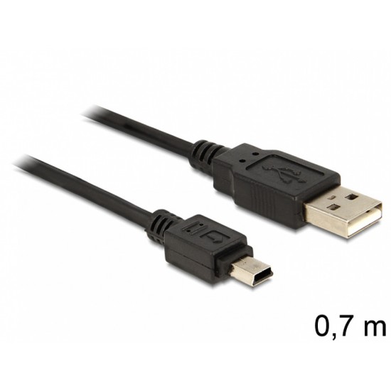 CABLU USB 2.0 A LA MINI USB 5 PINI 0.7M Accesorii Laptop