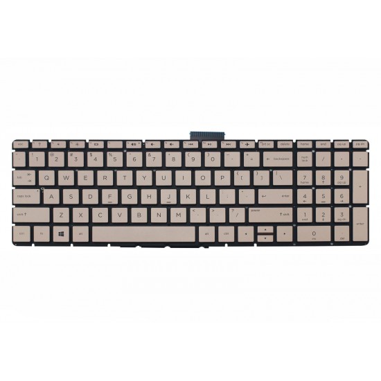 Tastatura Laptop, HP, 250 G6, 255 G6, 256 G6, 258 G6, iluminata, aurie, layout US Tastaturi noi