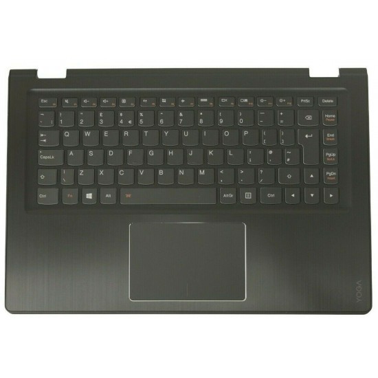 Carcasa superioara cu tastatura palmrest Laptop, Lenovo, Yoga 3-1470 Type 80JH, 80KQ, cu iluminare, layout UK Carcasa Laptop