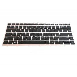 Tastatura laptop, HP, Probook 640 G4, 645 G4, us, iluminata, point sticker