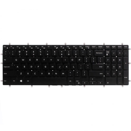 Tastatura Laptop Gaming, Dell, Inspiron G3 17 3779, iluminata, layout US Tastaturi noi