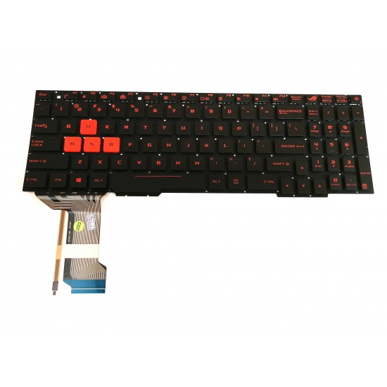Tastatura Laptop, Asus, ROG FX753V, rosie, versiunea 2 Tastaturi noi