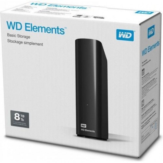 Hard disk extern Western Digital WD Elements Desktop 3.5 8TB USB3, Black Hard disk-uri noi