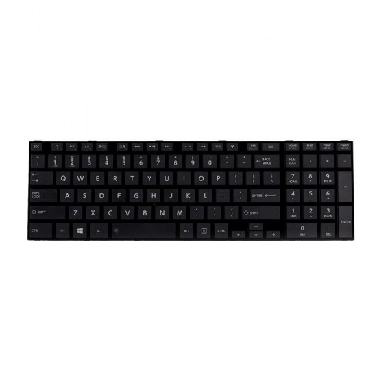 Tastatura Laptop, Toshiba, Satellite C50-A, C50T-A, C55-A, C55T-A, C50D-A, C55D-A, C55DT, neagra, layout US Tastaturi noi