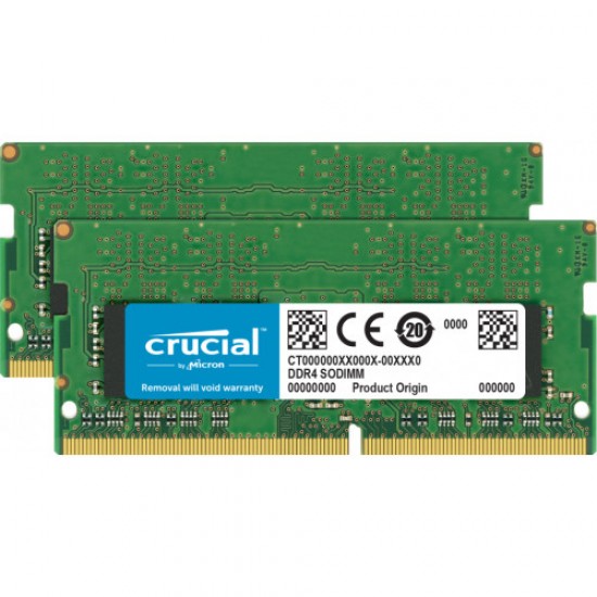 Kit 64GB (2x32GB) DDR4-2666Mhz SODIMM 1.2V CL19 Crucial CT2K32G4SFD8266 Memorie RAM laptop