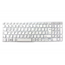Tastatura Laptop, Toshiba, Satellite L50-C-15H, fara rama, alba, UK