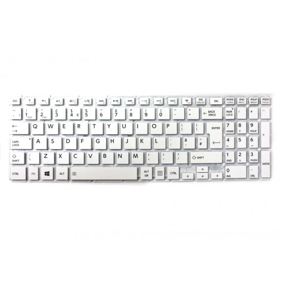 Tastatura Laptop, Toshiba, Satellite L50-B-258, fara rama, alba, UK Tastaturi noi