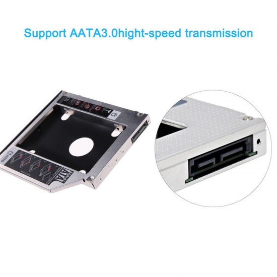 Adaptor CD-ROM pentru al doilea Hard disk SSD Caddy SATA Slim Laptop 9.5mm Accesorii Laptop