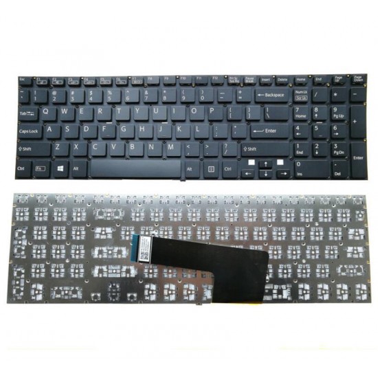 Tastatura Laptop, Sony, Vaio SVF15, SVF151, SVF152, SVF153, SVF154, fara rama, neagra, layout US Tastaturi noi