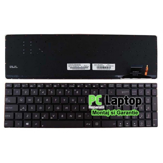 Tastatura Laptop Asus Zenbook U500VZ fara rama uk iluminata Tastaturi noi