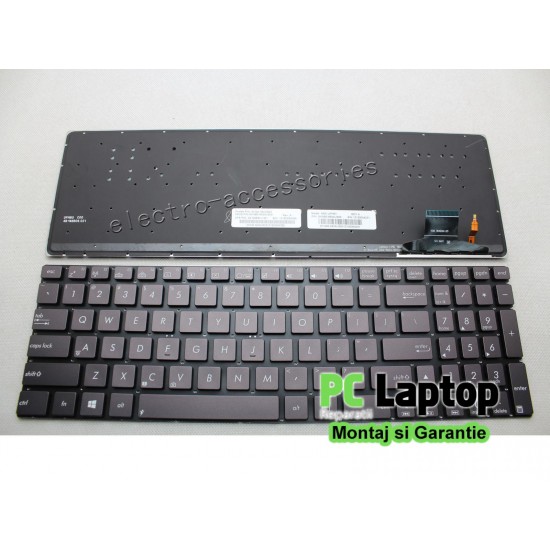 Tastatura Laptop Asus Zenbook U500V fara rama us iluminata Tastaturi noi