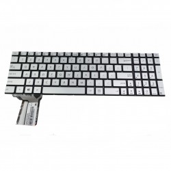 Tastatura Laptop, Asus, N551, N551J, N551JQ, N551JW, N551JB, N551JX, N551JM, G551, G551JW, N751, N751J, N751JK, N751JX, iluminata, argintie, layout US