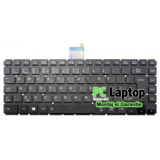 Tastatura Laptop Toshiba L40-C fara rama uk iluminata Tastaturi noi