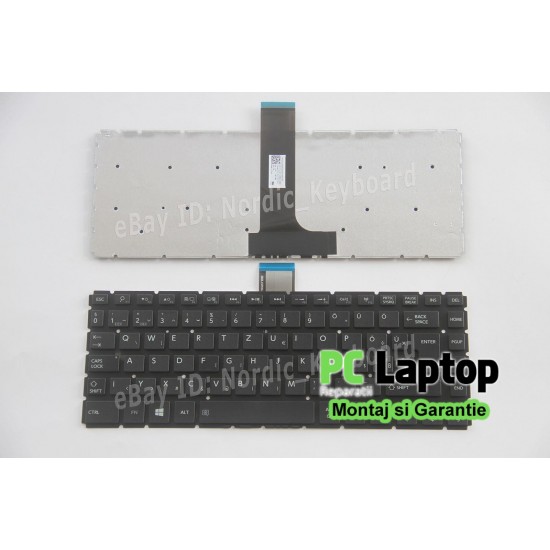 Tastatura Laptop Toshiba C40-C fara rama uk neagra Tastaturi noi