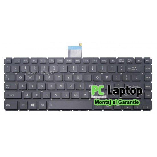 Tastatura Laptop Toshiba C40-C fara rama us iluminata Tastaturi noi