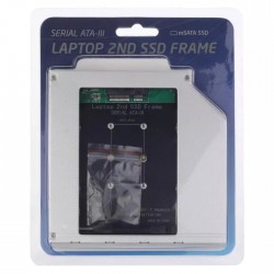 Adaptor CD-ROM pentru al doilea Hard disk SSD Caddy M-SATA Slim Laptop 9.5mm