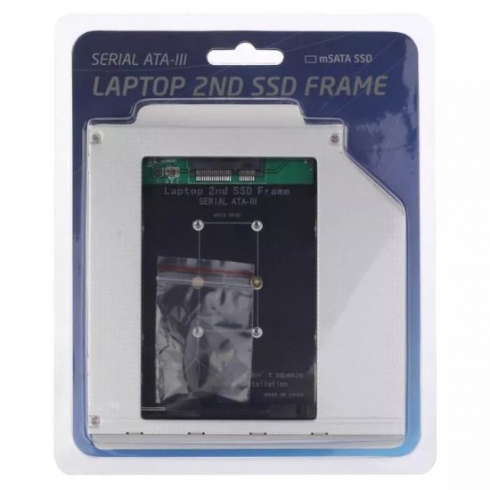 Adaptor CD-ROM pentru al doilea Hard disk SSD Caddy M-SATA Slim Laptop 9.5mm Accesorii Laptop