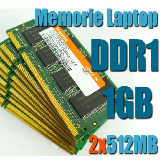 Kit 1GB DDR1 2 x 512MB Sodimm FSB 400/333 Mhz Memorie RAM sh