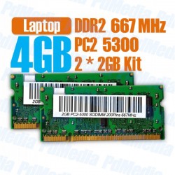 Kit Memorie Laptop DDR2 2 X 2 GB (4GB) 667 MHZ PC 5300 Garantie 6 Luni