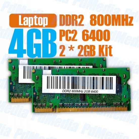 Kit Memorie Laptop DDR2 2 X 2 GB (4GB) 800 MHZ PC 6400 Garantie 6 Luni Memorie RAM sh