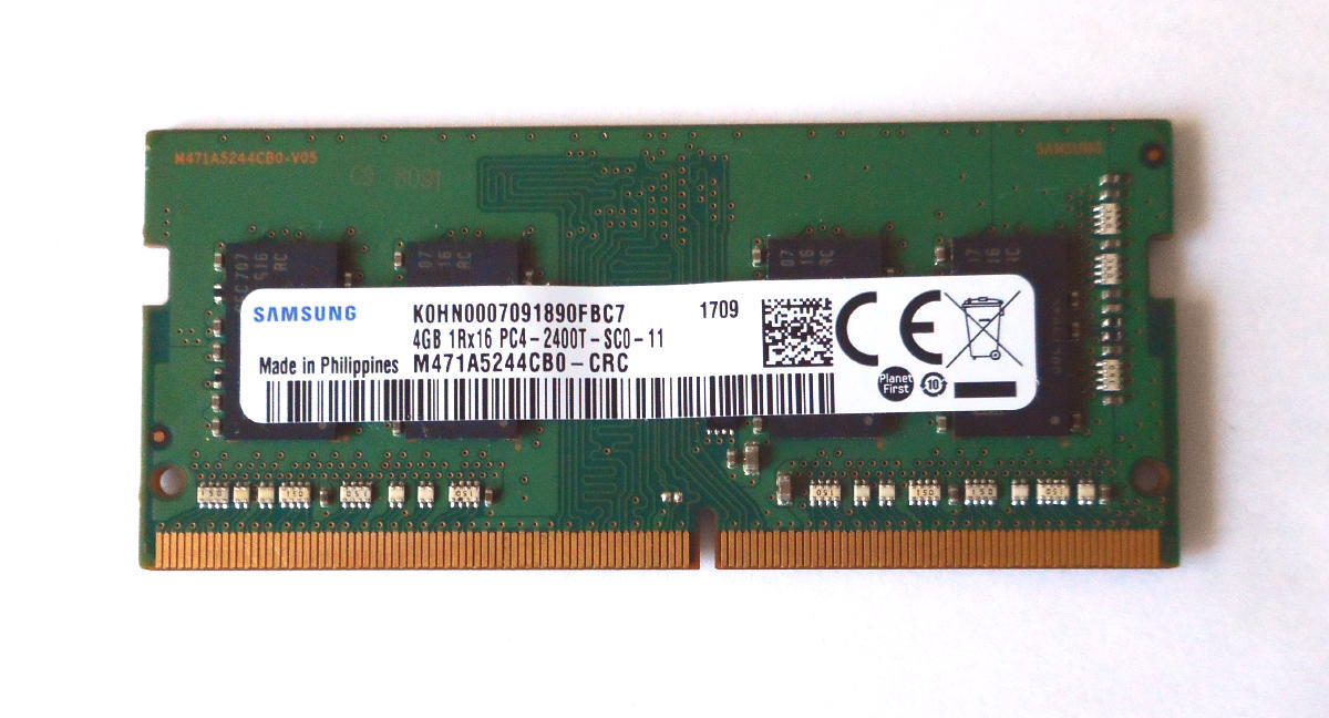 Memorie Samsung, SO-DIMM, DDR4, 2400 MHz, 4GB, C17, 1.2V