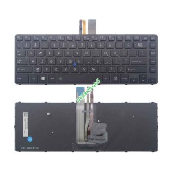 Tastatura Laptop Toshiba Tecra A40-D iluminata us cu point sticker