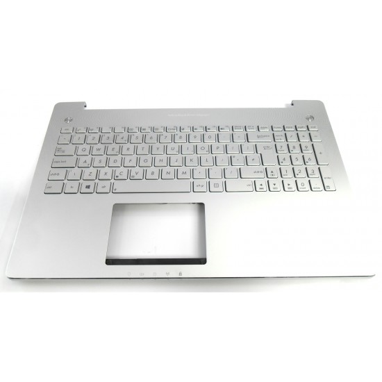 Carcasa superioara cu tastatura palmrest Laptop, Asus, N550, N550J, N550JA, N550JK, N550JV, N550LF, R552, R552JK, R552JV, R552LF, argintiu, cu iluminare Tastaturi noi