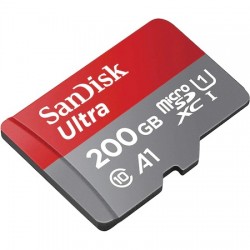 Card de memorie Sandisk microSDXC Ultra, 200 GB, Clasa 10, cu adaptor Card de memorie Sandisk microSDXC Ultra, 200 GB, Clasa 10, cu adaptor