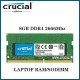 Memorie Laptop RAM Crucial SODIMM 8GB DDR4 2666Mhz 1.2V CL19 CT8G4S266M Memorie RAM Noua