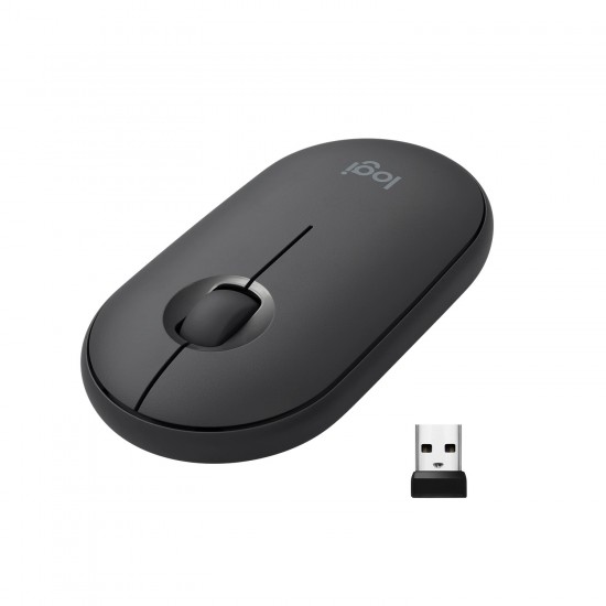 Mouse wireless Logitech Pebble M350, Grafit Accesorii Laptop