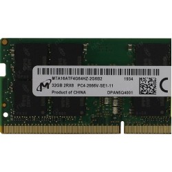 Memorie laptop Crucial DDR4 2666Mhz 32GB, MTA16ATF4G64HZ-2G6B2, 2Rx8 PC4-21300, non-ECC Unbuffered, CL19 260-Pin SoDimm 1.2V   Memorie laptop Crucial DDR4 2666Mhz 32GB, MTA16ATF4G64HZ-2G6B2, 2Rx8 PC4-21300, non-ECC Unbuffered, CL19 260-Pin SoDimm 1.2V