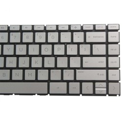 Tastatura Laptop, HP, 240 G8, 245 G8, 246 G8, iluminata, argintie, layout US