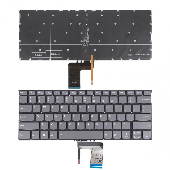 Tastatura Laptop, Lenovo, IdeaPad 320S-13, 320S-13IKB, iluminata, layout us