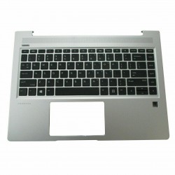 Carcasa superioara palmrest cu tastatura iluminata Laptop, HP, ProBook 440 G6, 445 G6, 440 G7, 445 G7, L44588-001, ZHAN 66 Pro 14 G2, ZHAN 66 Pro 14 G3, argintiu, layout US