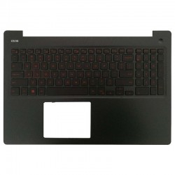 Carcasa superioara cu tastatura iluminata palmrest Laptop, Dell, G3 15 3579, 0N4HJ4, N4HJ4, taste rosii