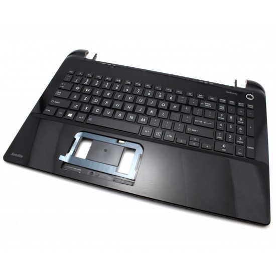 Carcasa superioara cu tastatura palmrest Laptop, Toshiba, Satellite L50-B, negru, layout us Carcasa Laptop