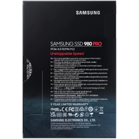 Solid State Drive (SSD) Samsung 980 PRO Gen.4, 1TB, NVMe, M.2. SSD