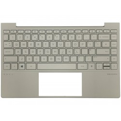 Carcasa superioara cu tastatura palmrest Laptop, HP, L98415-001, L98415-B31, L96801-001, L96801-B31, L96801-031, Natural Silver, iluminata, layout US