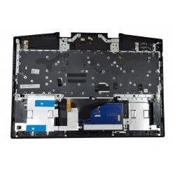 Carcasa superioara cu tastatura palmrest Laptop, HP, Omen 5 Plus 17-CB, TPN-C144, L57378-001, AM2K0000500, AM2K0000320, iluminata RGB, layout US