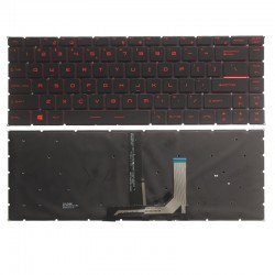Tastatura Laptop, MSI, GF63 MS-16R1, MS-16R3, MS-16R4, MS-16R5, 8RC, 8RD, iluminata, rosie, layout US