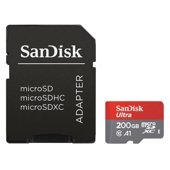 Card de memorie Sandisk microSDXC Ultra, 200 GB, Clasa 10, cu adaptor Accesorii Laptop