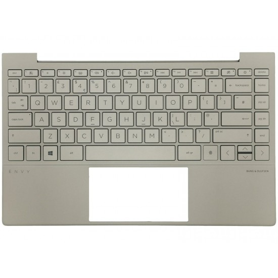 Carcasa superioara cu tastatura palmrest Laptop, HP, Envy 13-BA, 13T-BA, TPN-C145, L96800-031, L96800-B31, L98414-B31, AM2V5000A00, iluminata, layout US