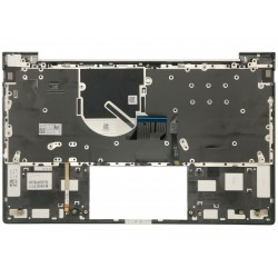 Carcasa superioara cu tastatura palmrest Laptop, HP, L98415-001, L98415-B31, L96801-001, L96801-B31, L96801-031, Natural Silver, iluminata, layout US