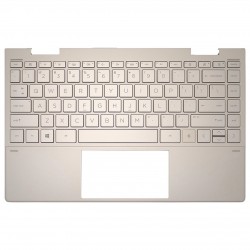 Carcasa superioara cu tastatura palmrest Laptop, HP, Envy X360 13-AY, 13Z-AY, TPN-C147, M17263-001, M17263-031, M17263-B31, M15291-001, M15291-B31, M15291-031, AM2UT000450, AM2UT000900, iluminata, aurie, layout US
