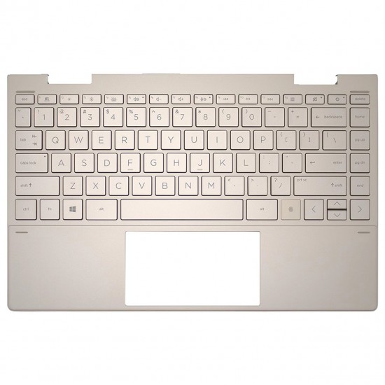 Carcasa superioara cu tastatura palmrest Laptop, HP, Envy X360 13-AY, 13Z-AY, TPN-C147, M17263-001, M17263-031, M17263-B31, M15291-001, M15291-B31, M15291-031, AM2UT000450, AM2UT000900, iluminata, aurie, layout US