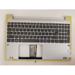 Carcasa superioara cu tastatura palmrest Laptop, Lenovo, IdeaPad Slim 5 15IRH9R Type 83J6, 5CB1N78885, 71001J38028, iluminata, Cloud Grey, layout US