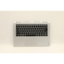 Carcasa superioara cu tastatura palmrest Laptop, Lenovo, Yoga 710-14ISK Type 80TY, 5CB0L47424, AM1JH000210, iluminata, argintie, layout US