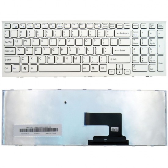 Tastatura Laptop, Sony, Vaio VPCEH, VPC-EH, PCG-71911M, alba, layout US