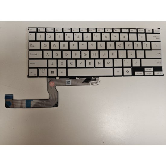 Tastatura compatibila Laptop, Asus, Zenbook S16 UM5606K, UM5606KA, UM5606W, UM5606WA, iluminata, alba, layout US
