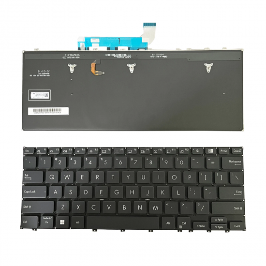 Tastatura Laptop, Asus, ExpertBook B5 B5302C, B5302CEA, B5302CBA, iluminata, neagra, layout US